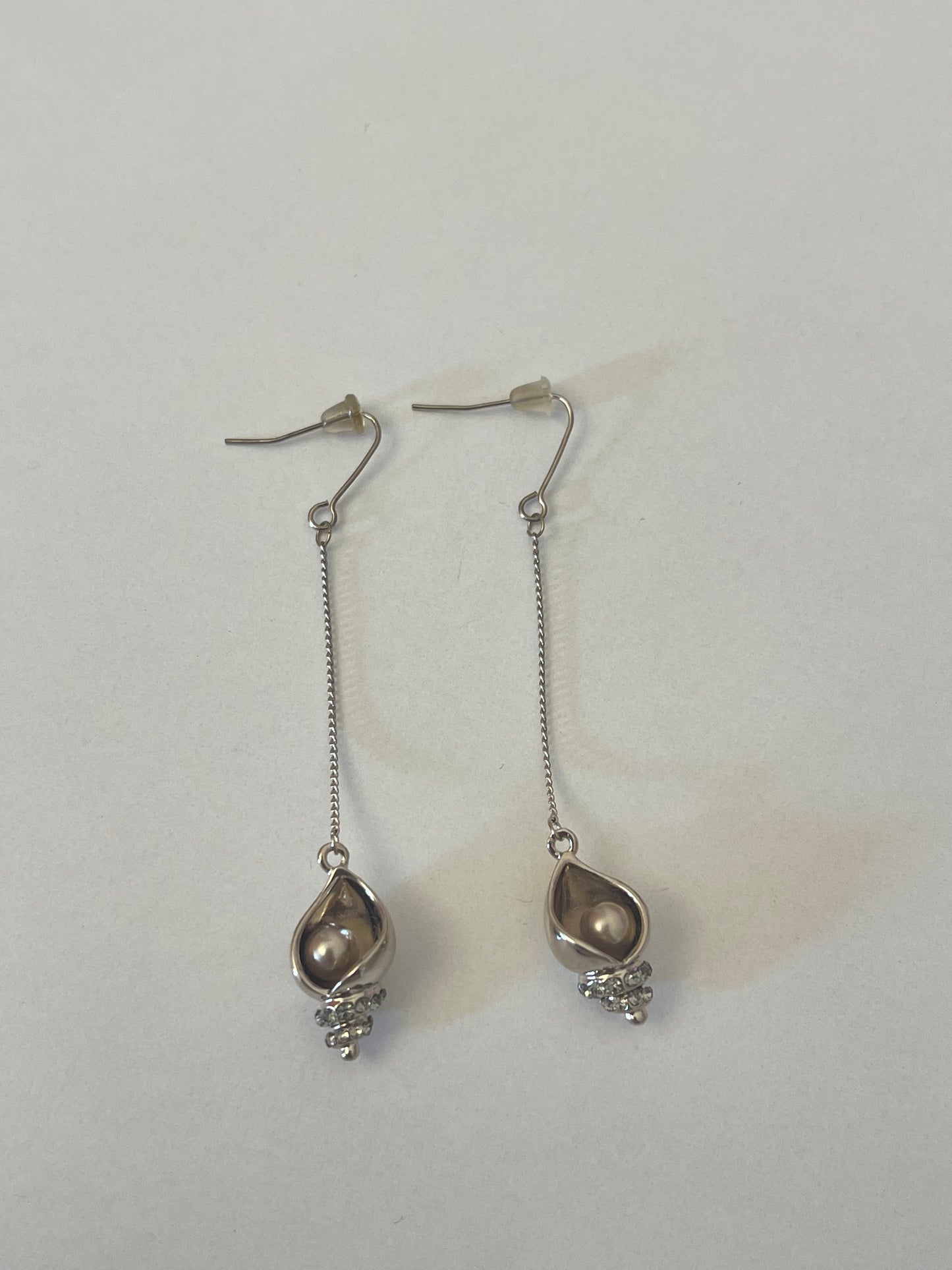 Twirly Pearl Shell Earrings