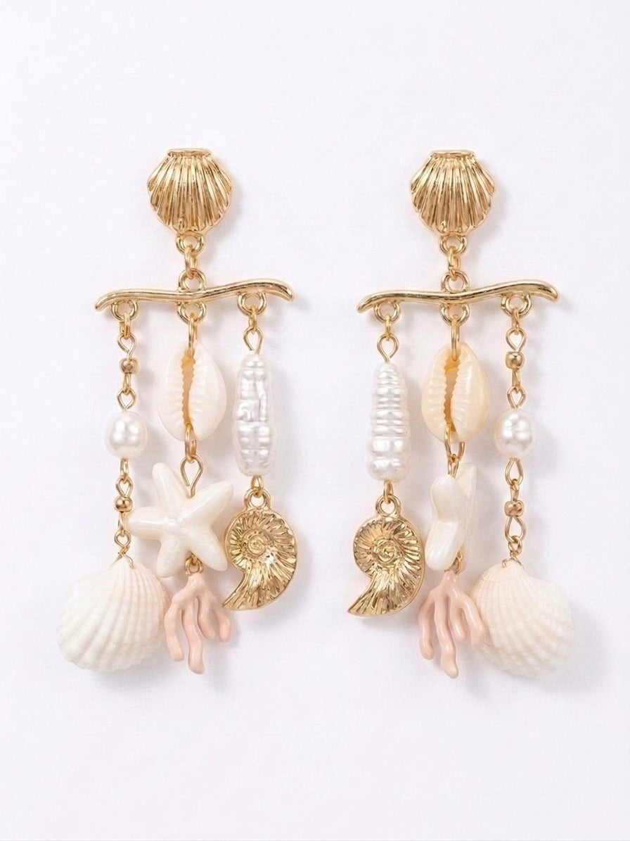 Summer Shells Dangle Earrings