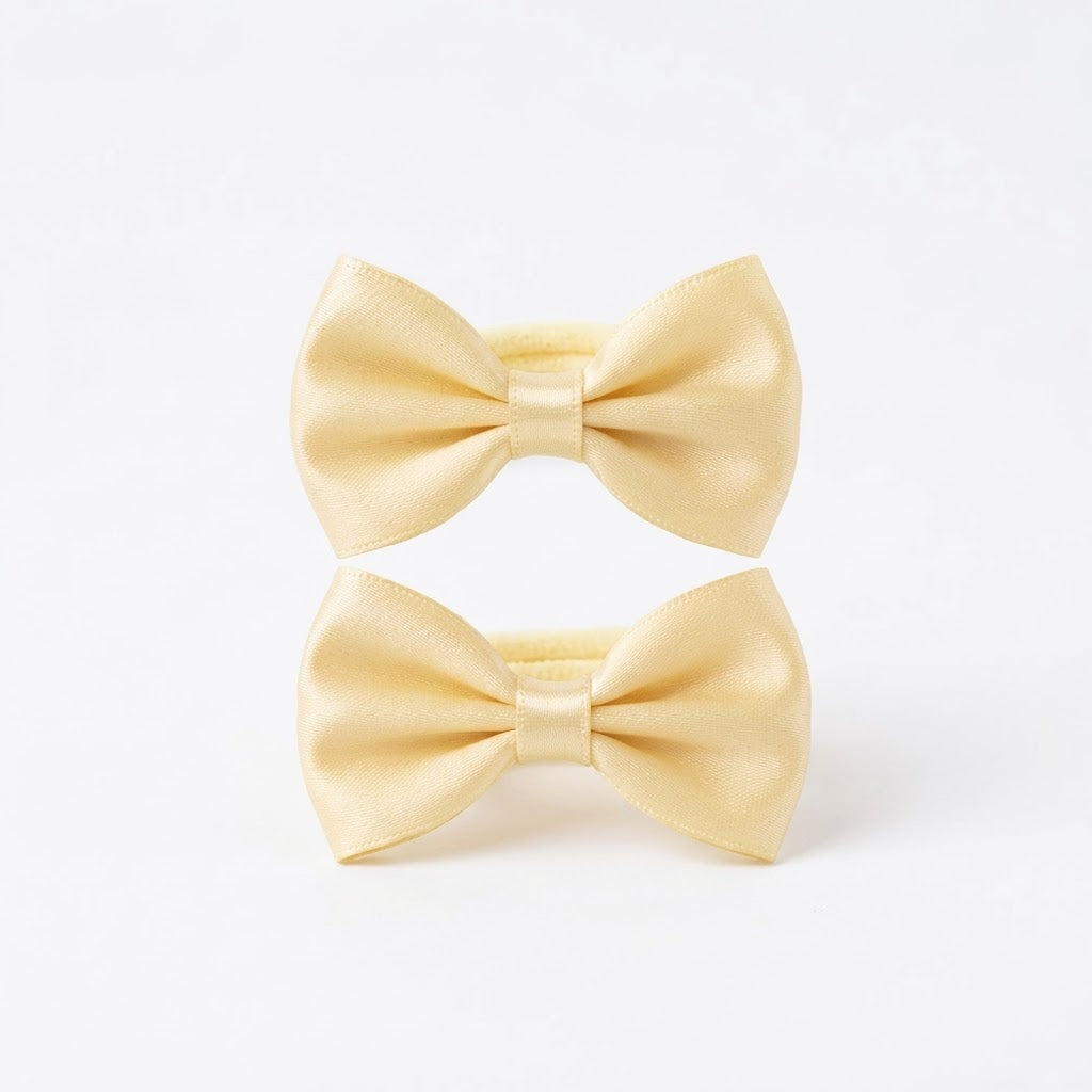 mini bow hair tie (set of 2)