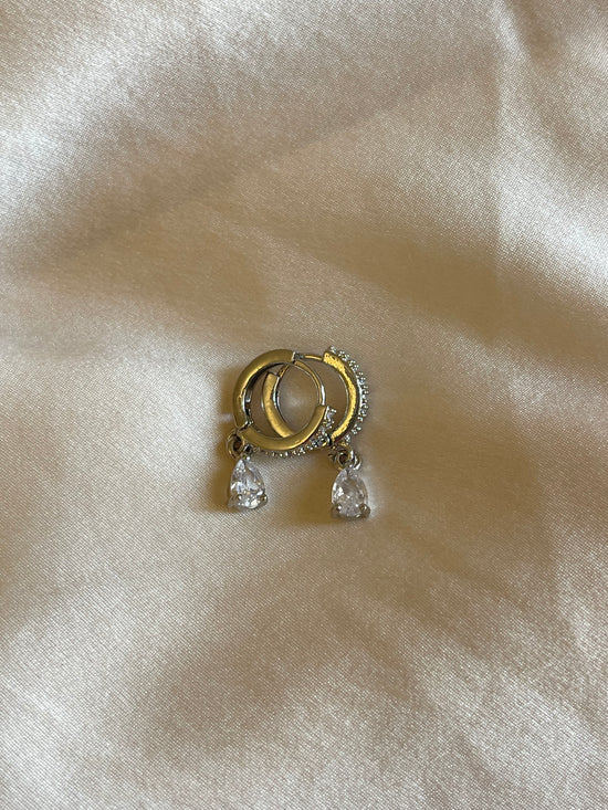 Mini Crystal Drop Earrings (Gold Plated)