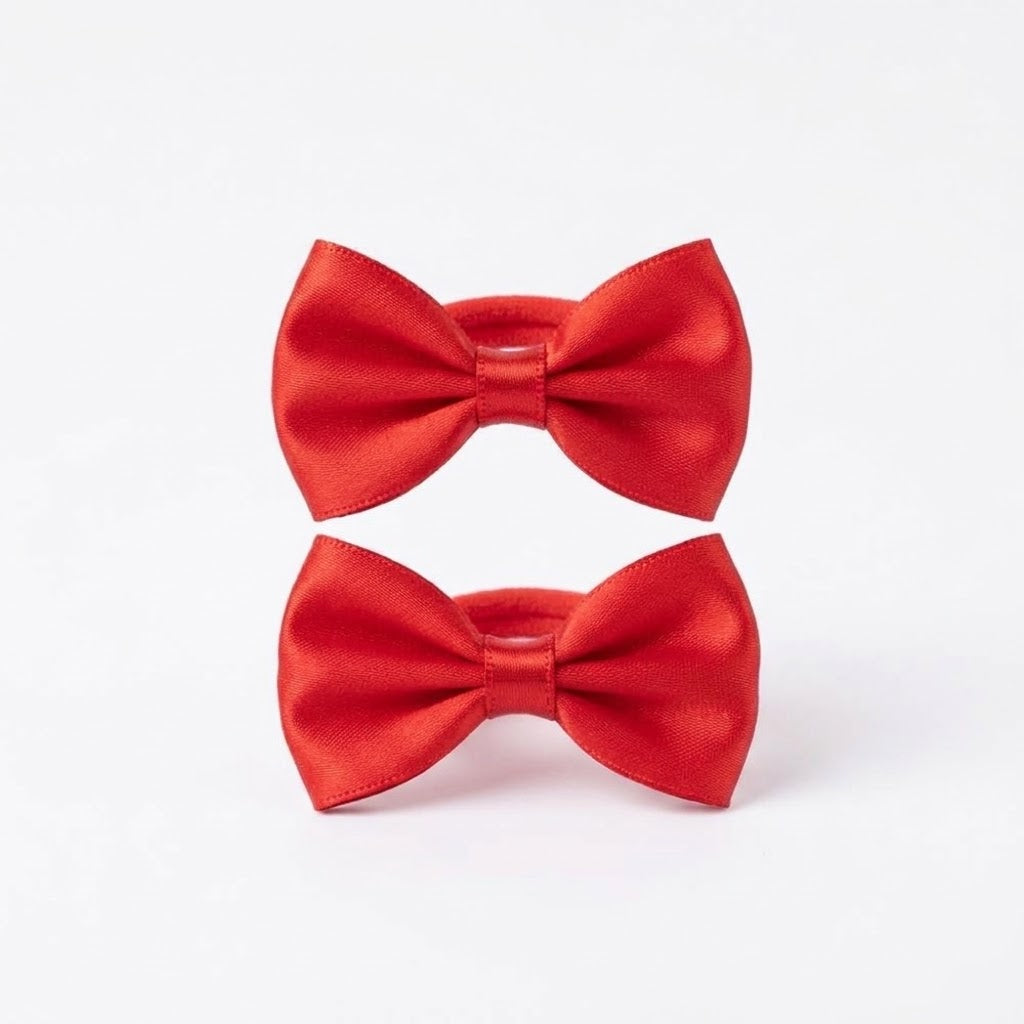 mini bow hair tie (set of 2)