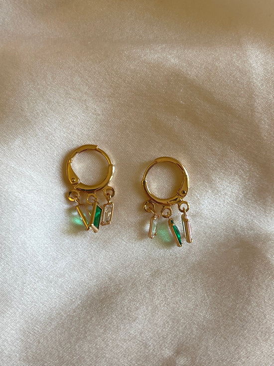 Mini Rainbow Dainty Hoops (Gold Plated)