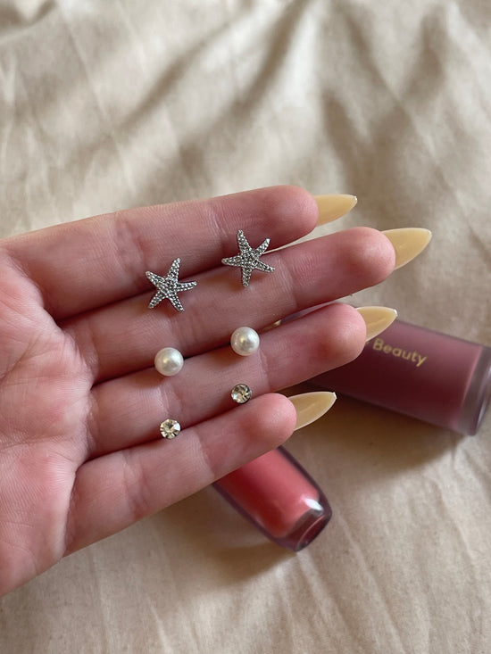 Starfish Pearl Ear Set