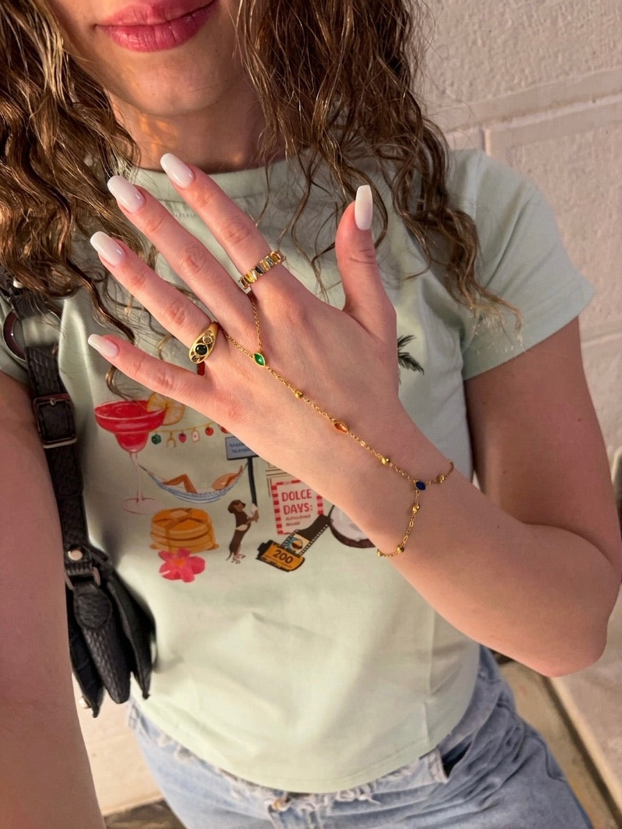 Rainbow Hand Chain 2.0 Gold Plated