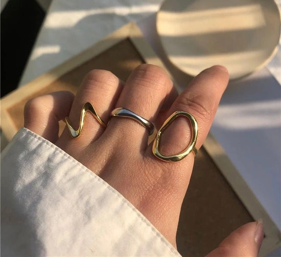 Statement Oval Ring- Stainless Steel