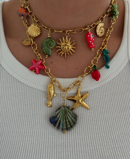 Colorful Seashell Charm