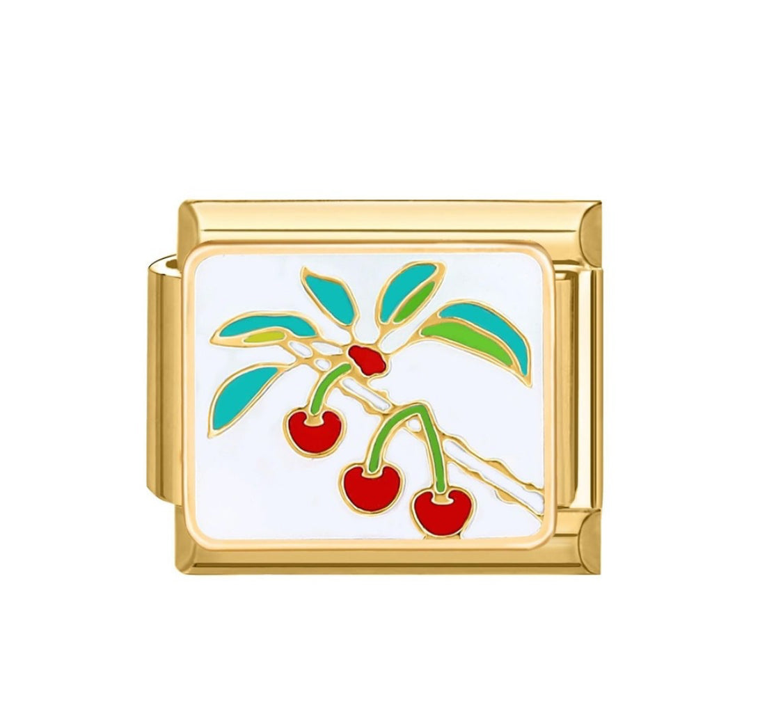 Cherry Tree-Silver Italian Charm