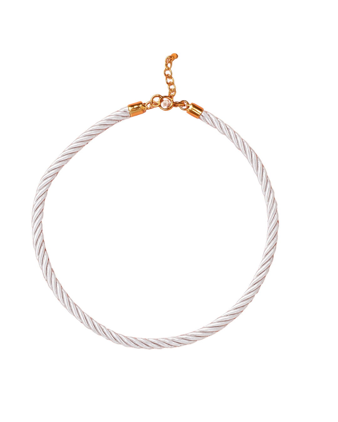 Statement Rope Necklace-White