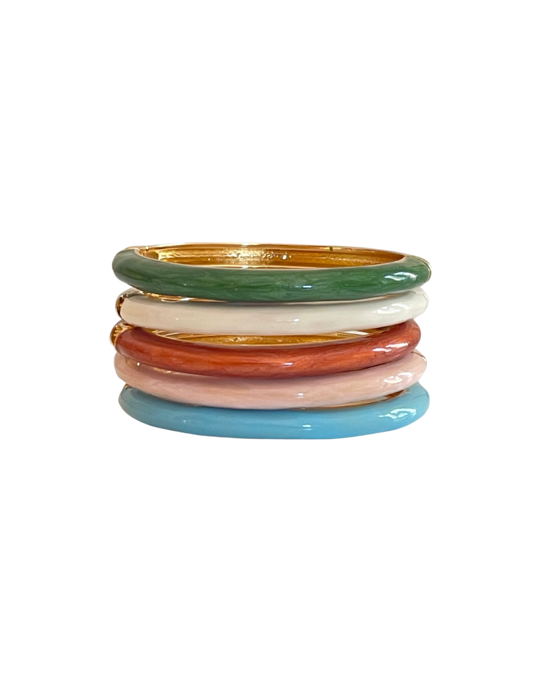 Dainty Colorful Bangle - Gold Plated