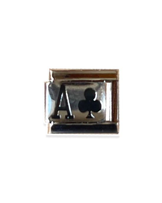 Lucky Ace- Silver Italian Charm