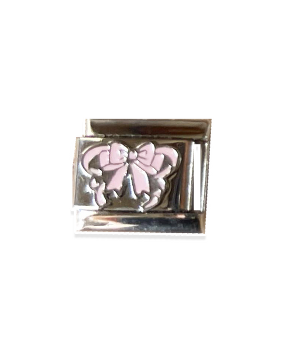 Dainty Bow- Silver Italian Charm
