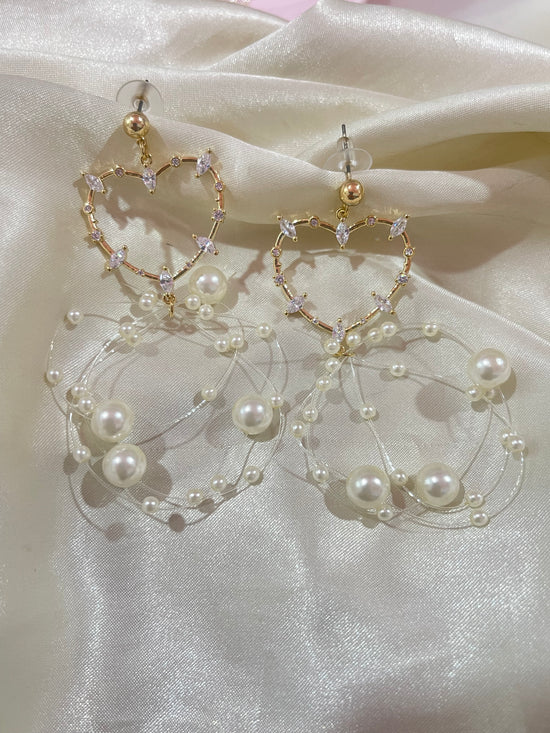 hearts of pearl-statement earrings