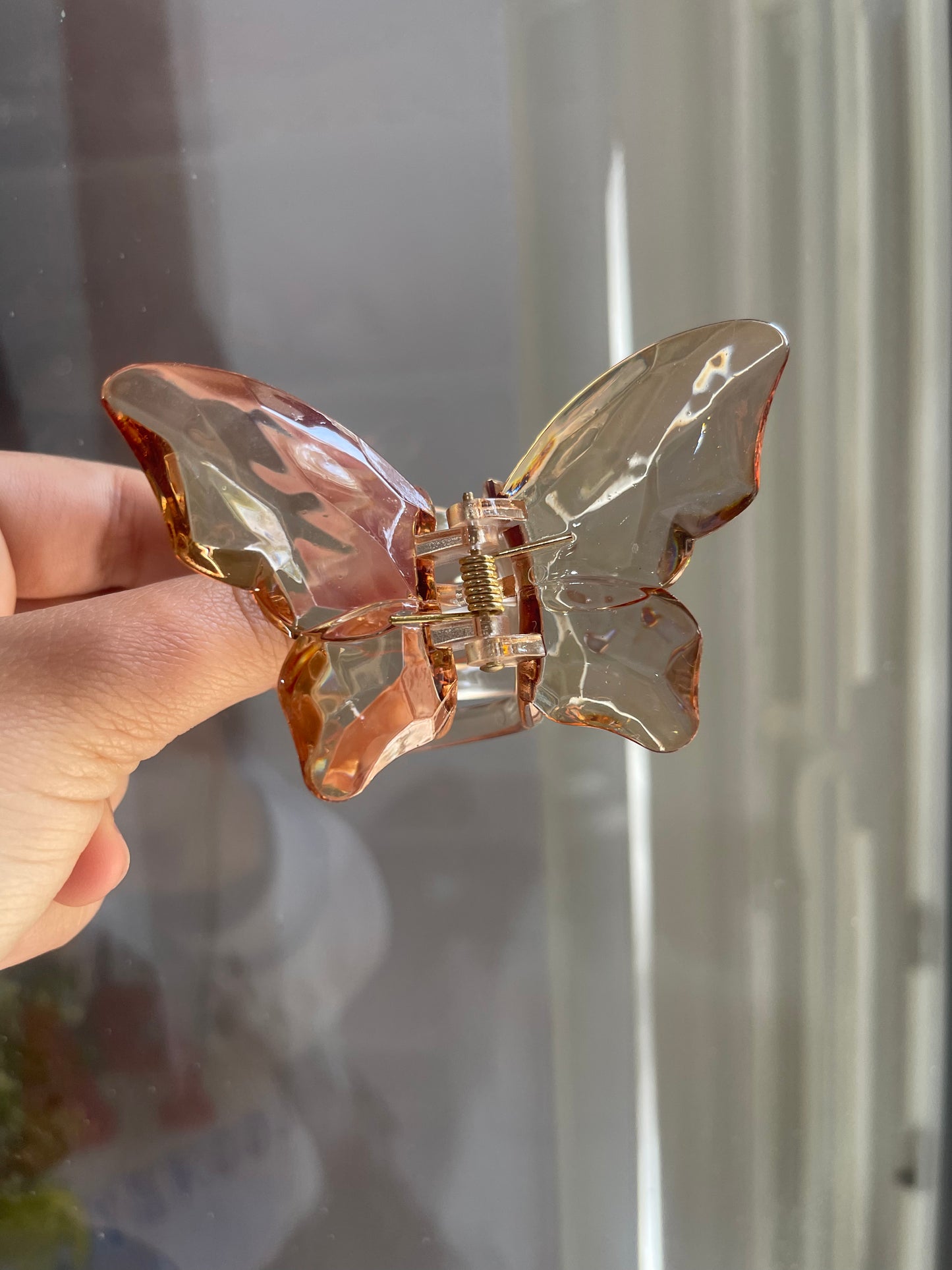 Crystal Butterfly Claw Clips