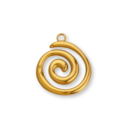 Twisted Spiral Charm (Stainless Steel)