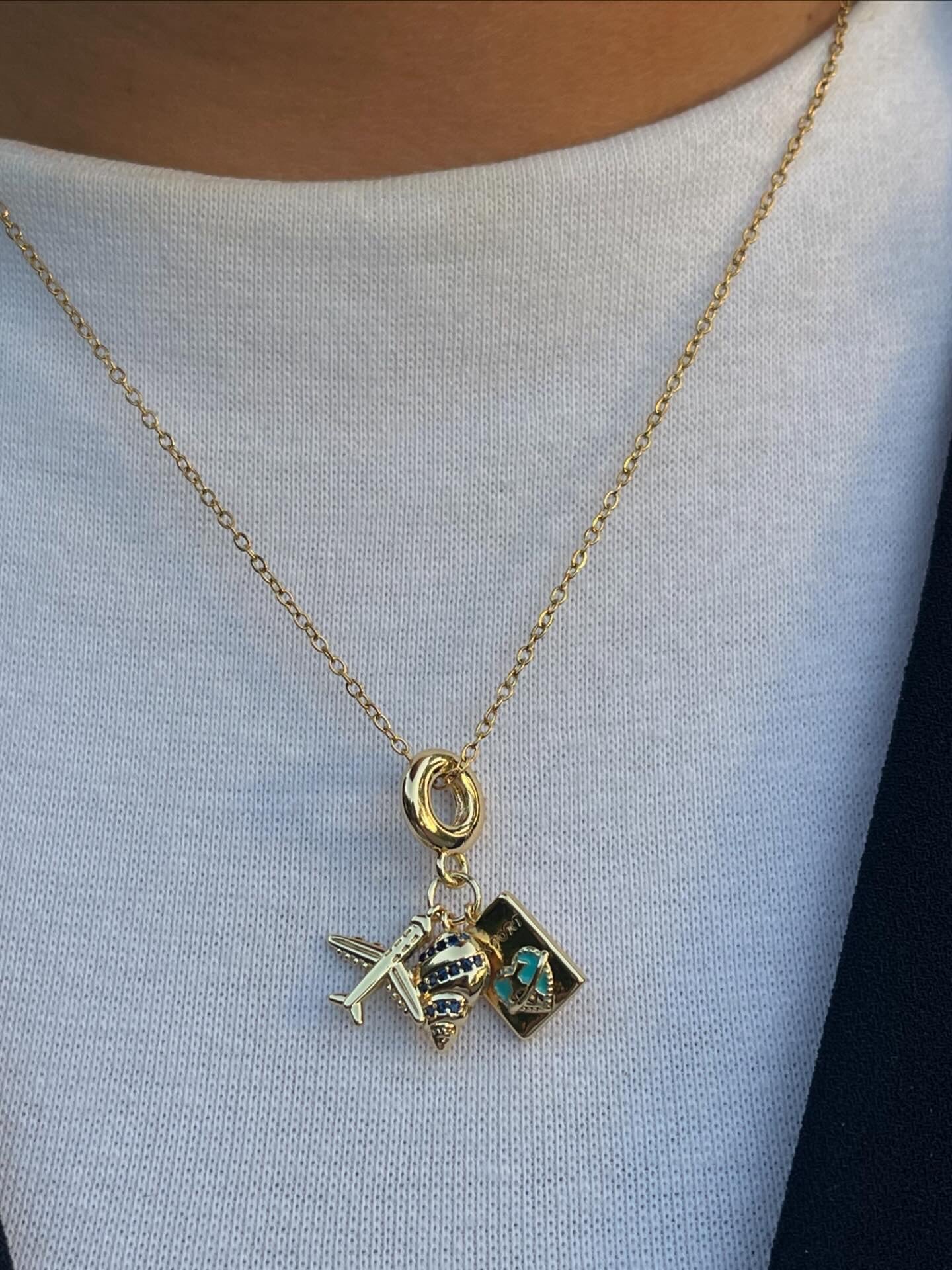 Around the World Necklace-Gold Plated