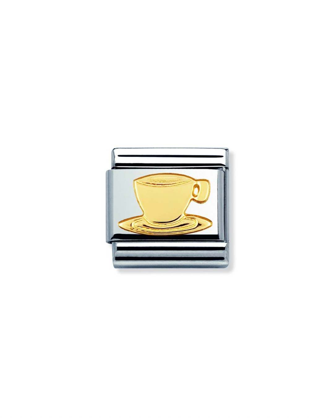 Warm Coffee-Silver Italian Charm