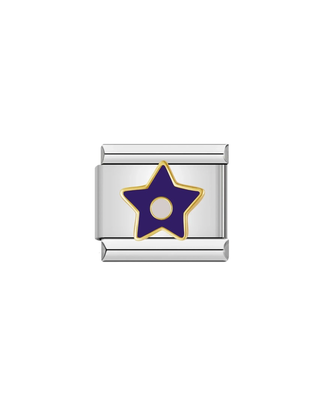 Blue Star-Silver Italian Charm