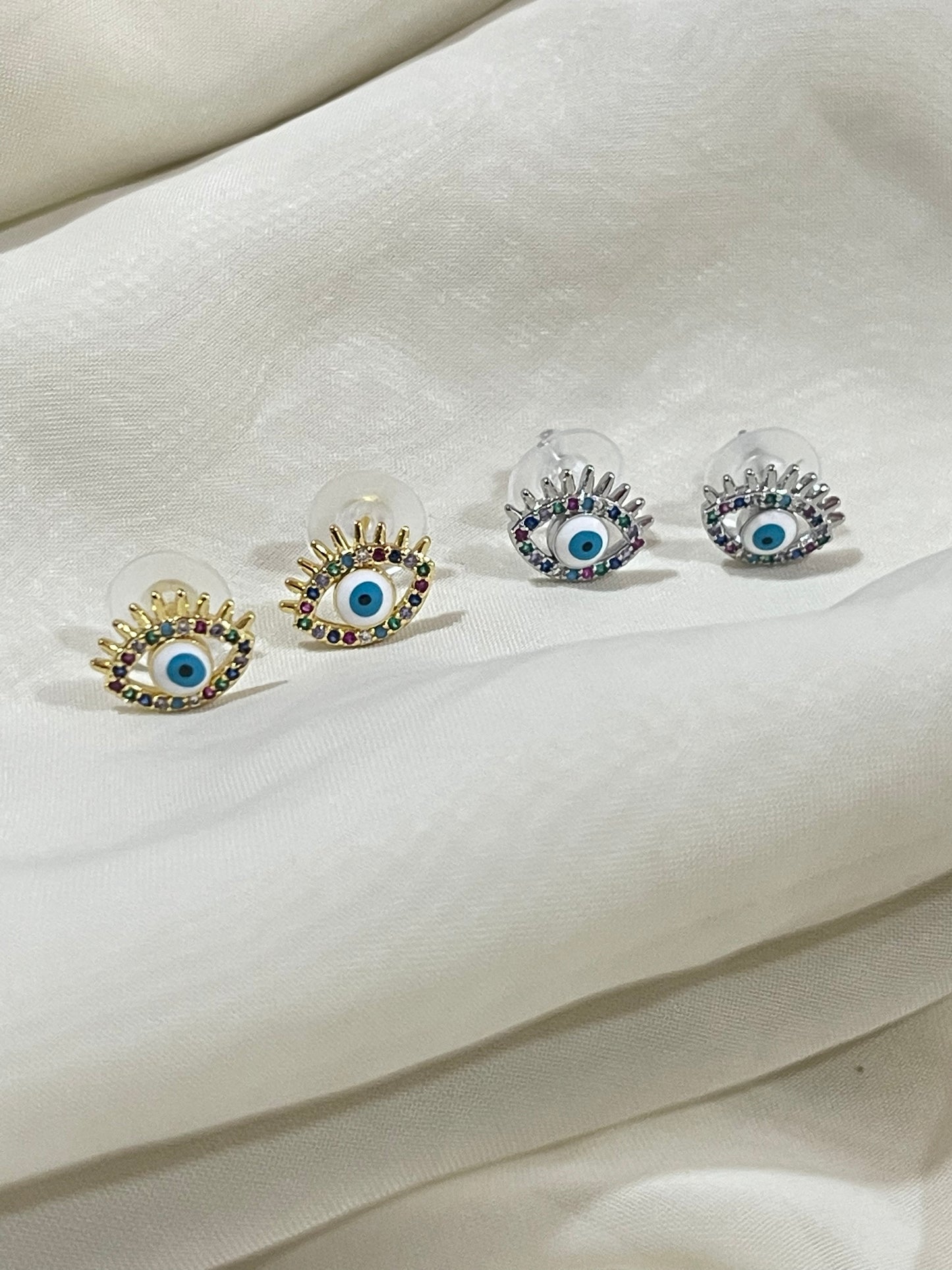 Evil Eye Gold Plated Studs