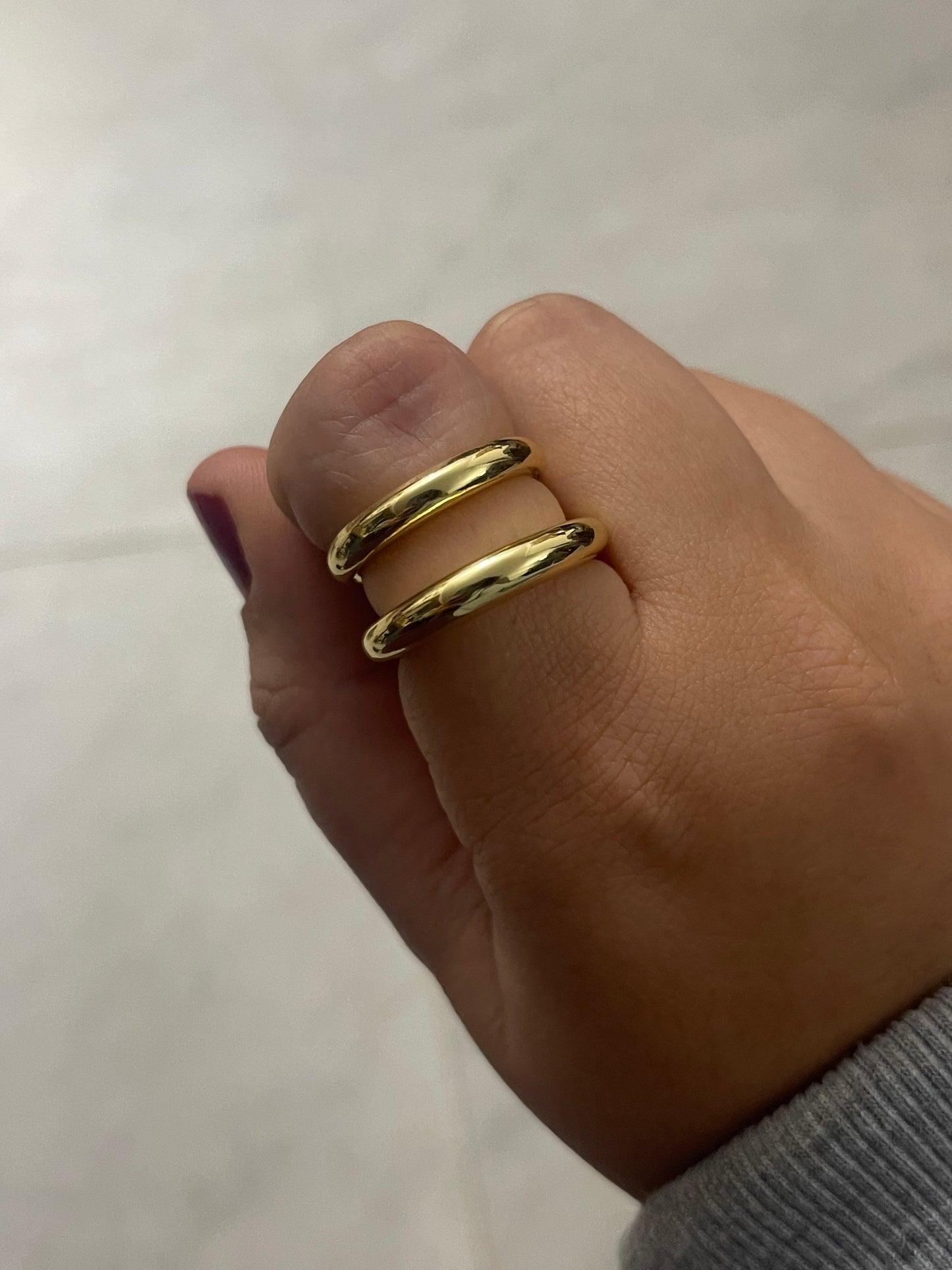 Double Layered Gold Plated Ring