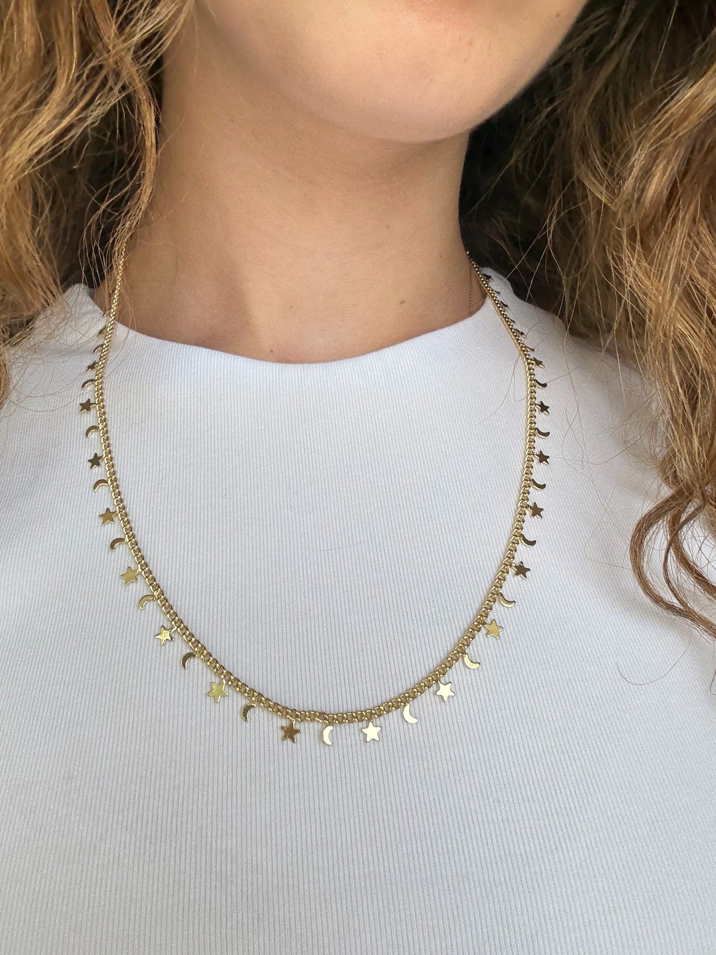 Stars All Around Necklace (Gold Plated)
