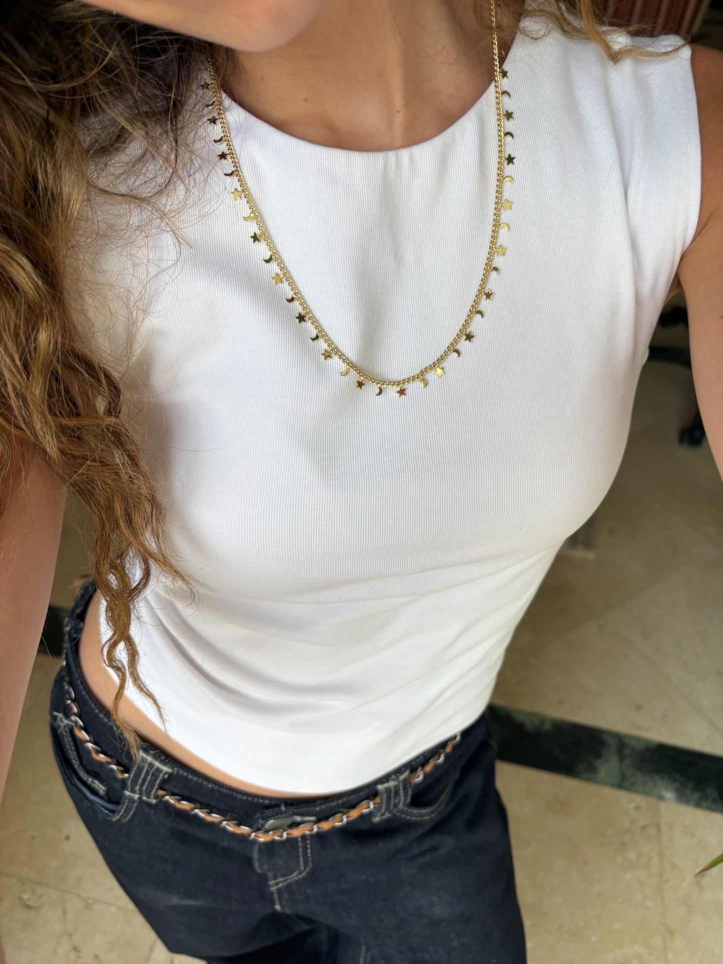 Stars All Around Necklace (Gold Plated)