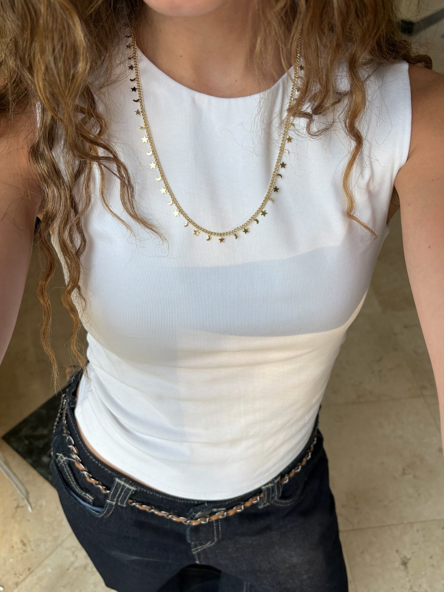 Stars All Around Necklace (Gold Plated)