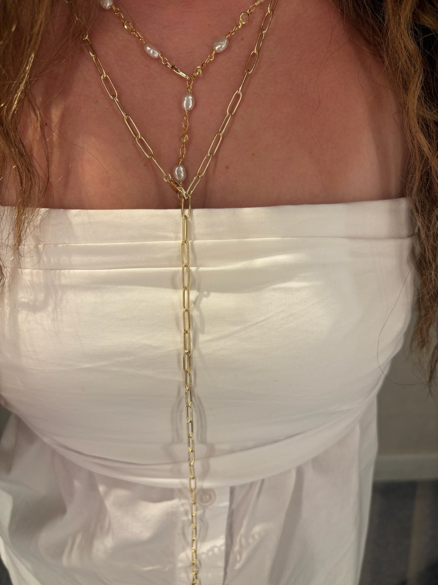 Chain Drop Necklace (Gold-Plated