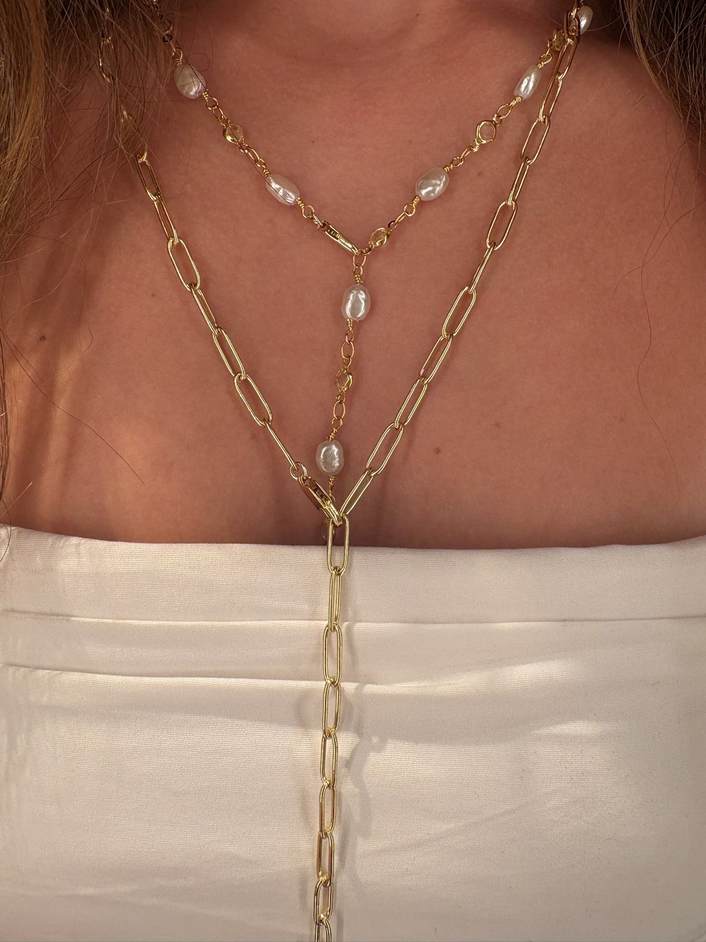 Chain Drop Necklace (Gold-Plated