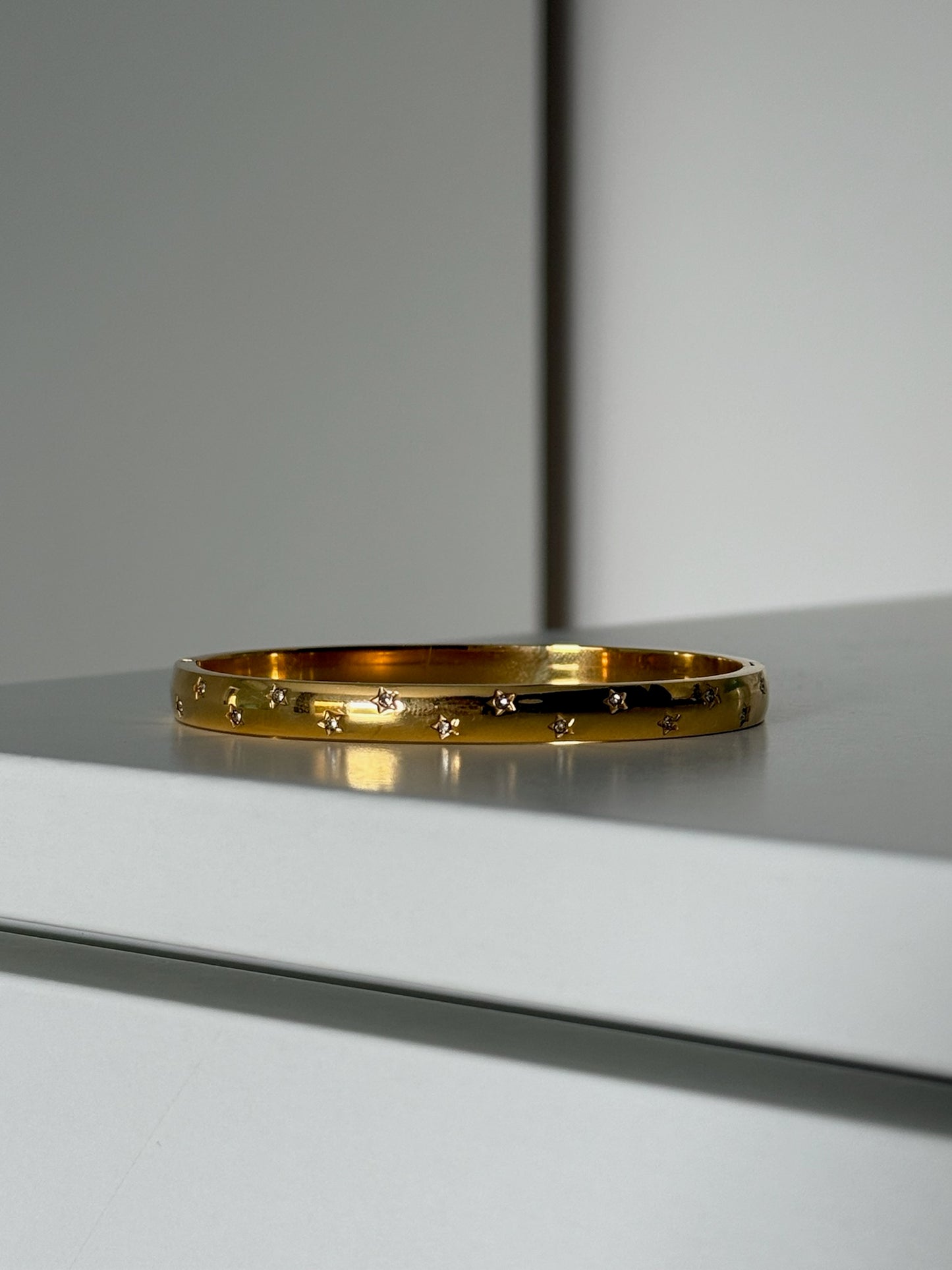 Crystal Stars Cuff Bracelet (Stainless Steel)