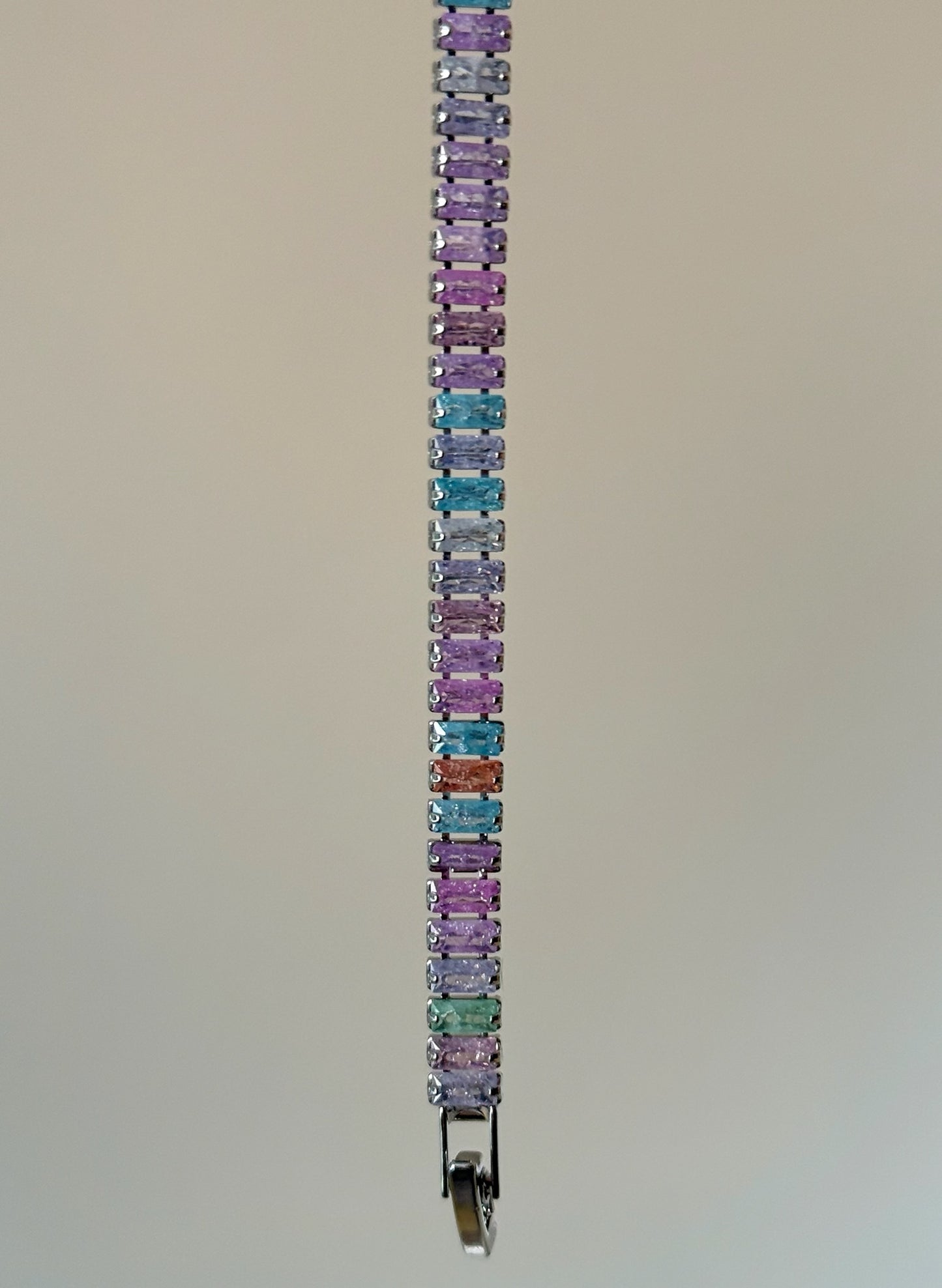 Purple Stone Crystal Bracelet- Gold Plated