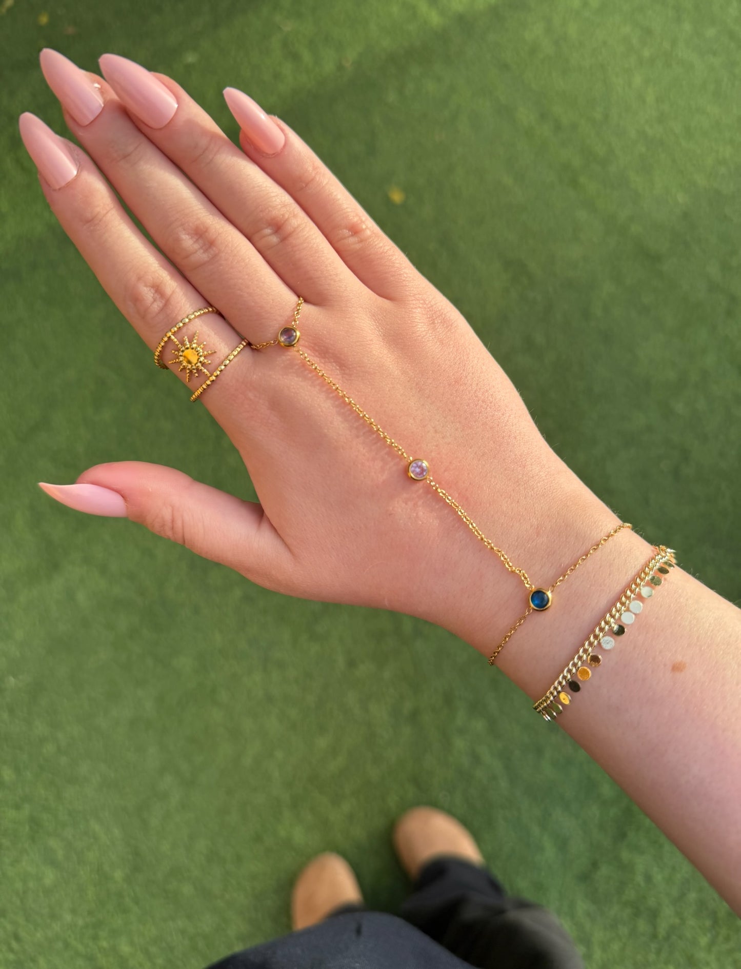 Rainbow Hand Chain- Stainless Steel