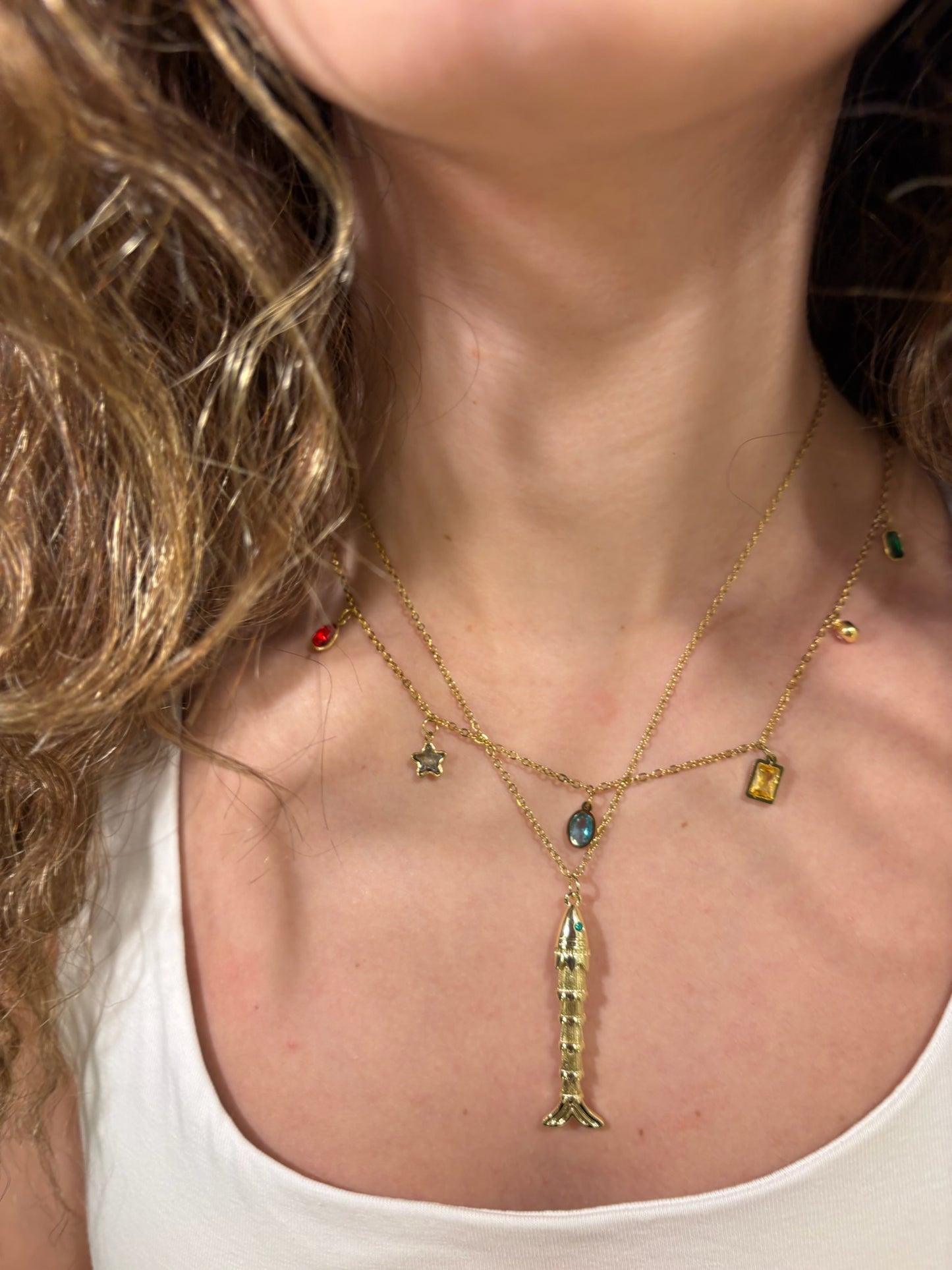 Rainbow Dainty Necklace- Stainless Steel
