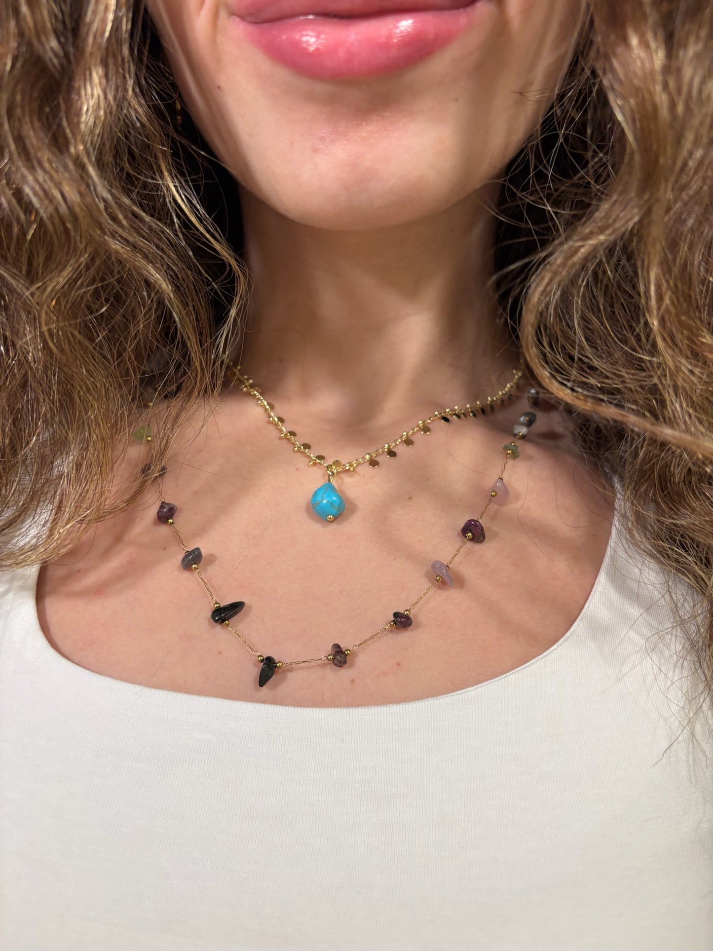Double Dainty Necklace- Gold Plated