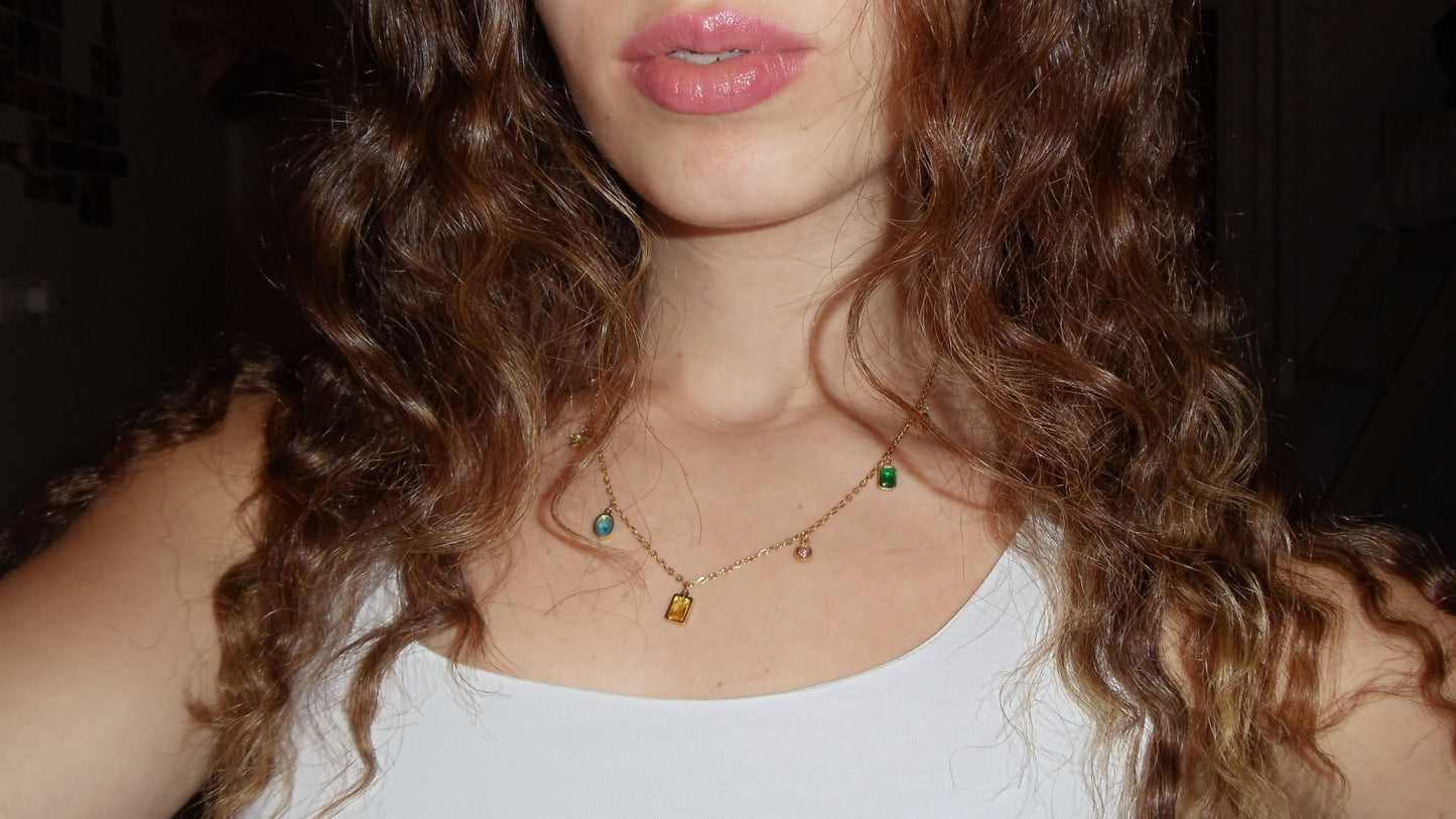 Rainbow Dainty Necklace- Stainless Steel