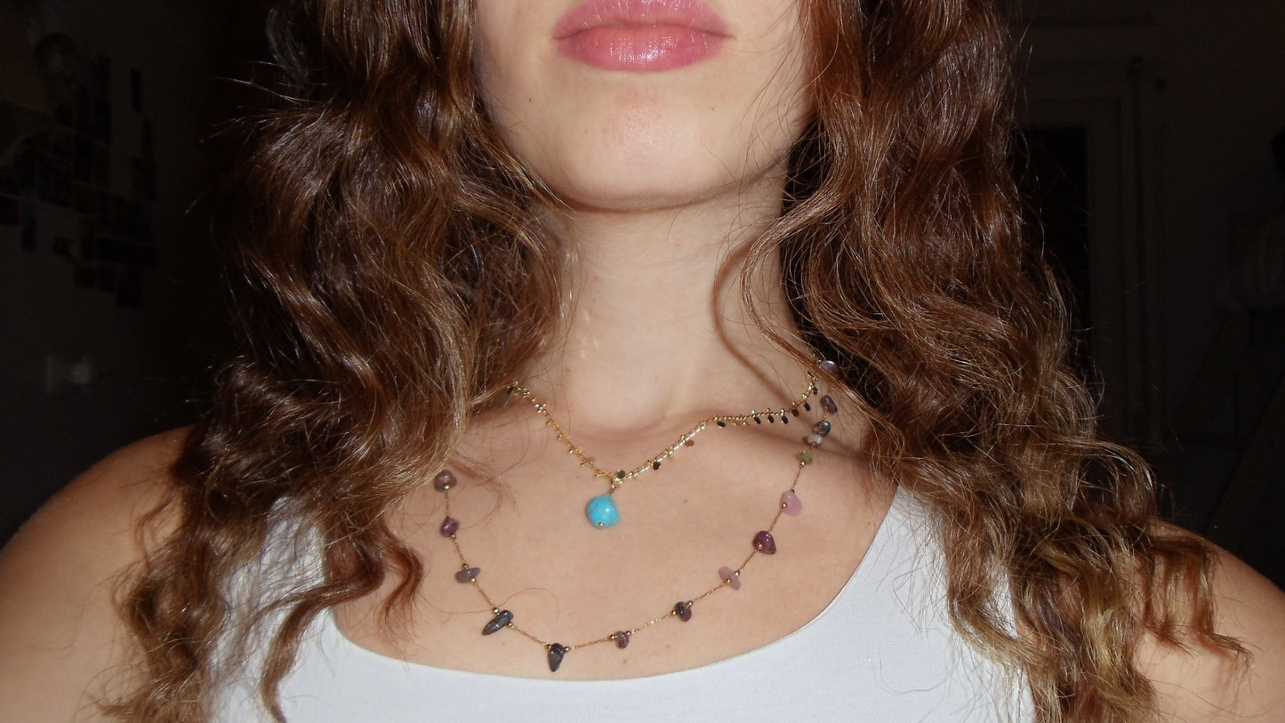 Double Dainty Necklace- Gold Plated