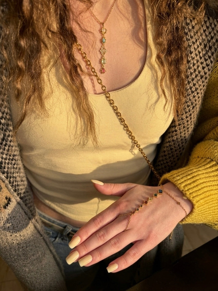 Rainbow Drop Necklace 2.0 - Gold Plated