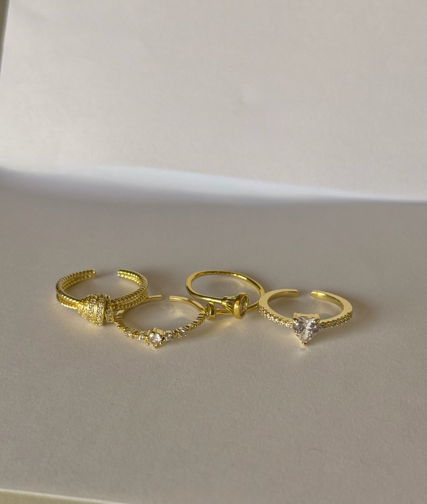 Dainty Heart Ring- Gold Plated