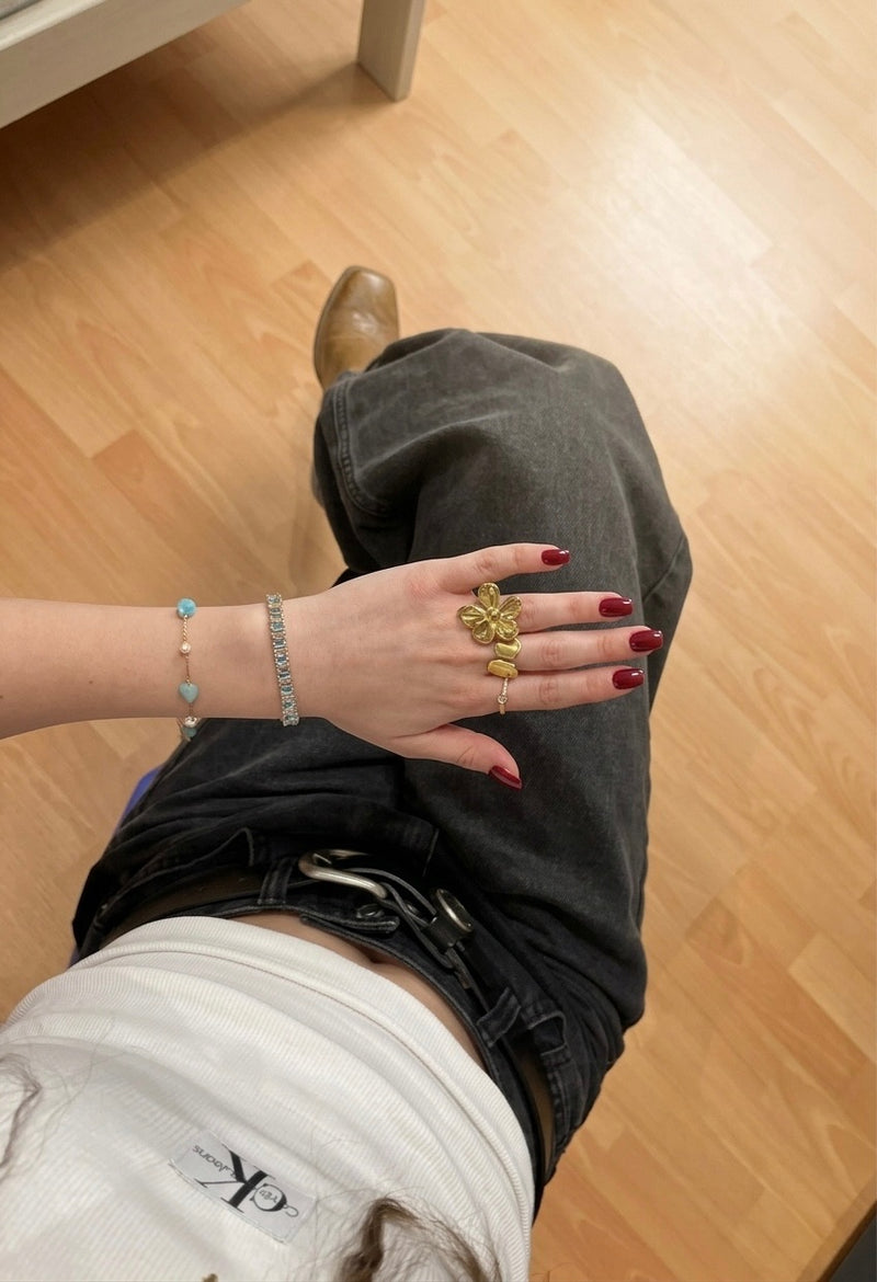 Statement Flower Ring- Gold Plated