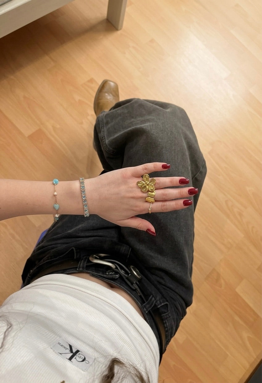 Blue Layered Iconic Bracelets (Sold Separately + Gold Plated)