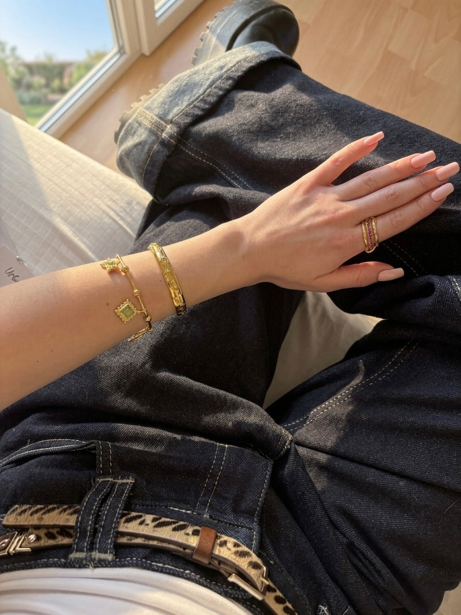 Star Dangle Cuff Bracelet (Stainless Steel)