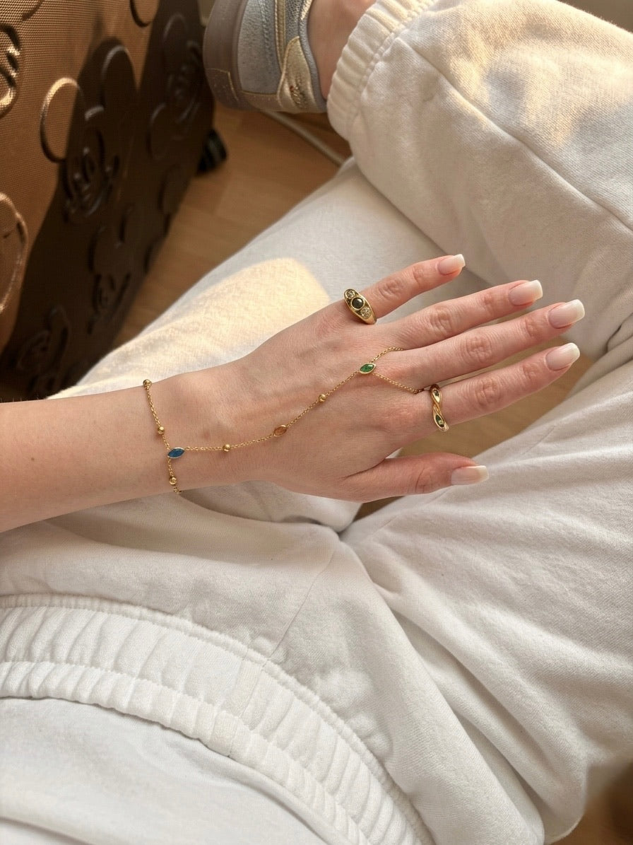 Rainbow Hand Chain 2.0 Gold Plated