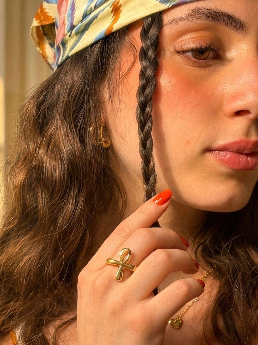 Key of Life Ring (Gold Plated)