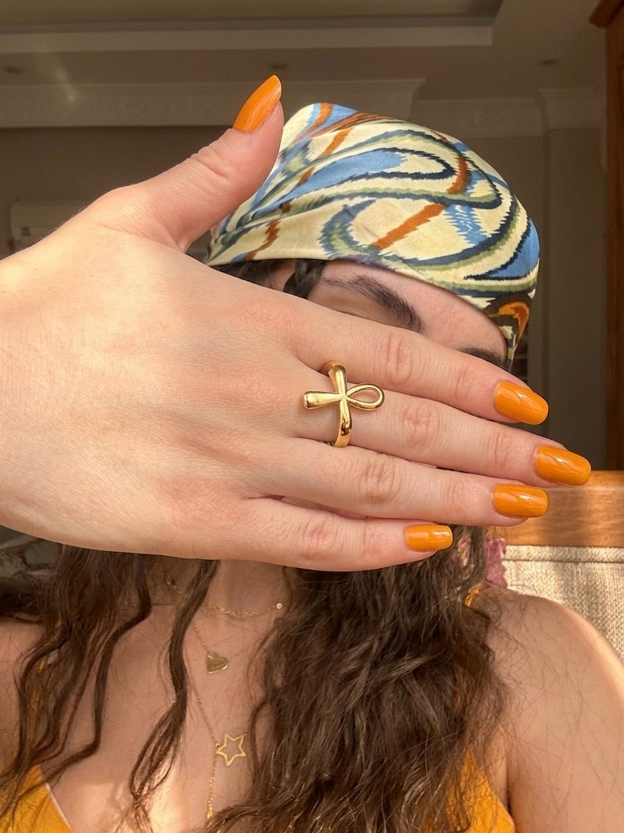 Key of Life Ring (Gold Plated)