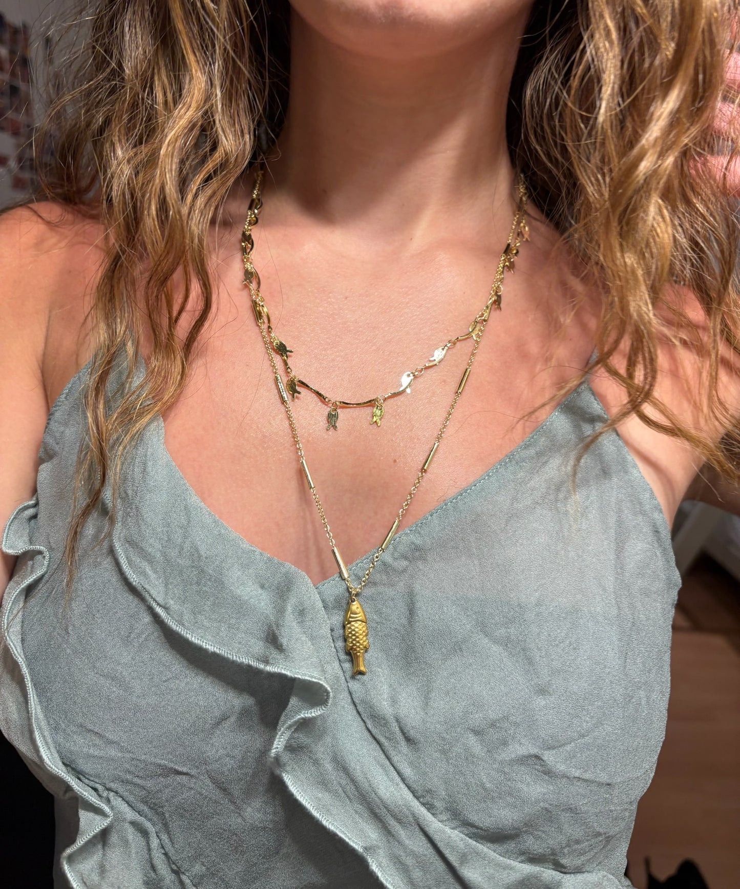 Fishy Layered Stack (Gold Plated)