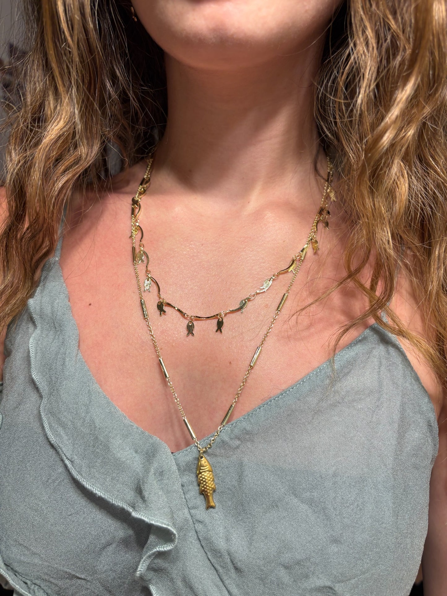 Fishy Layered Stack (Gold Plated)