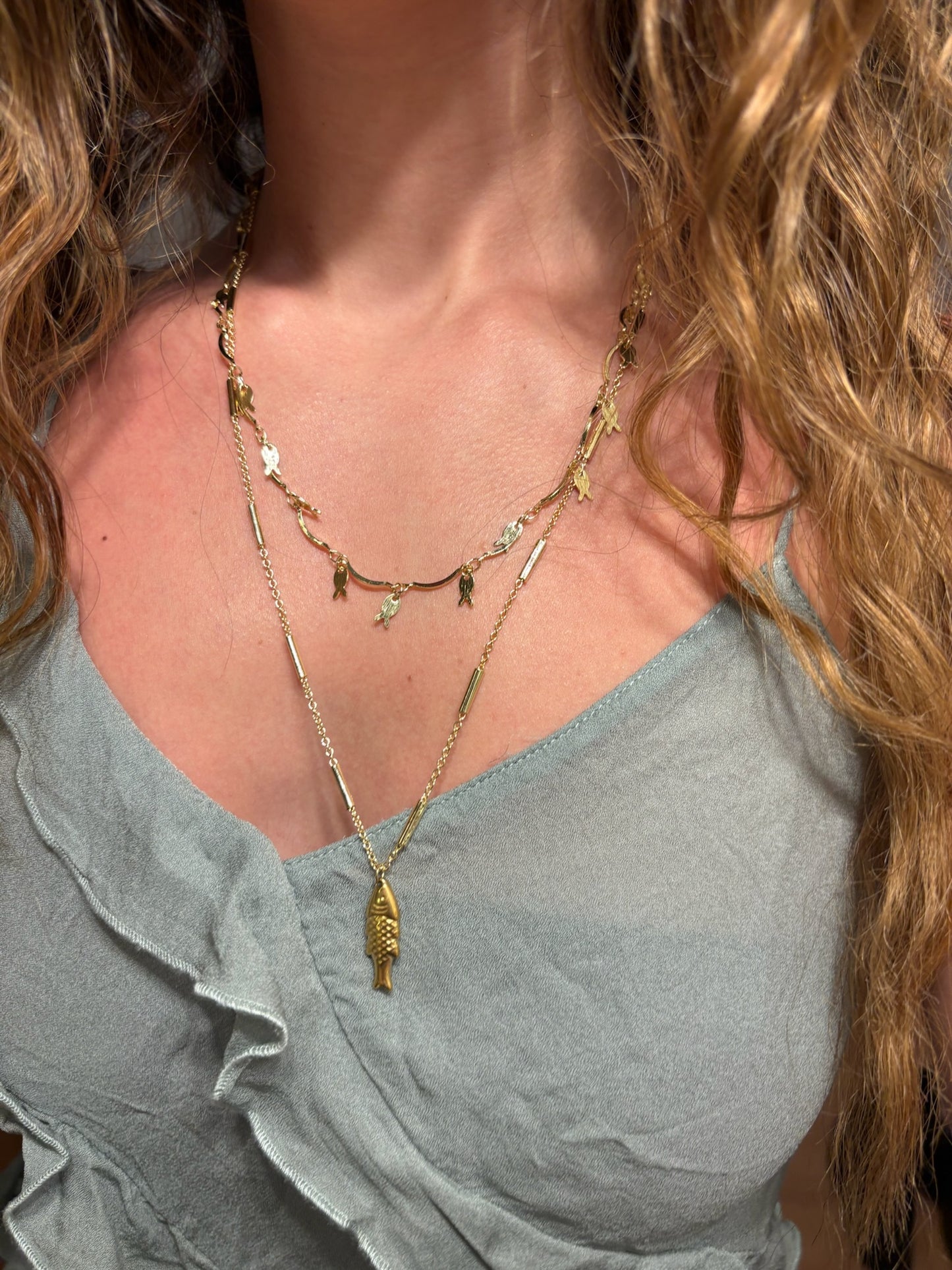 Fishy Layered Stack (Gold Plated)