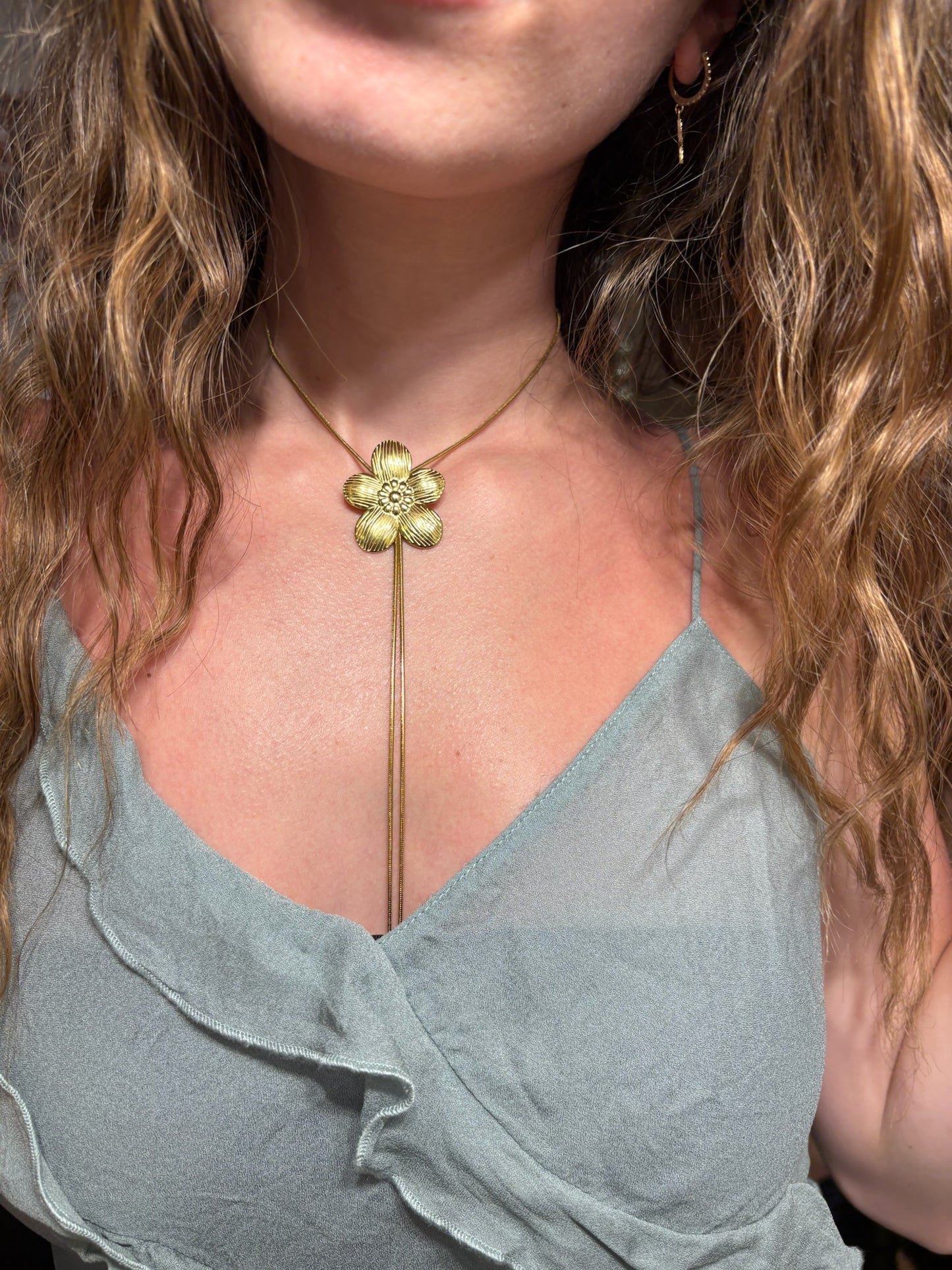 Statement Flower Choker -Stainless Steel