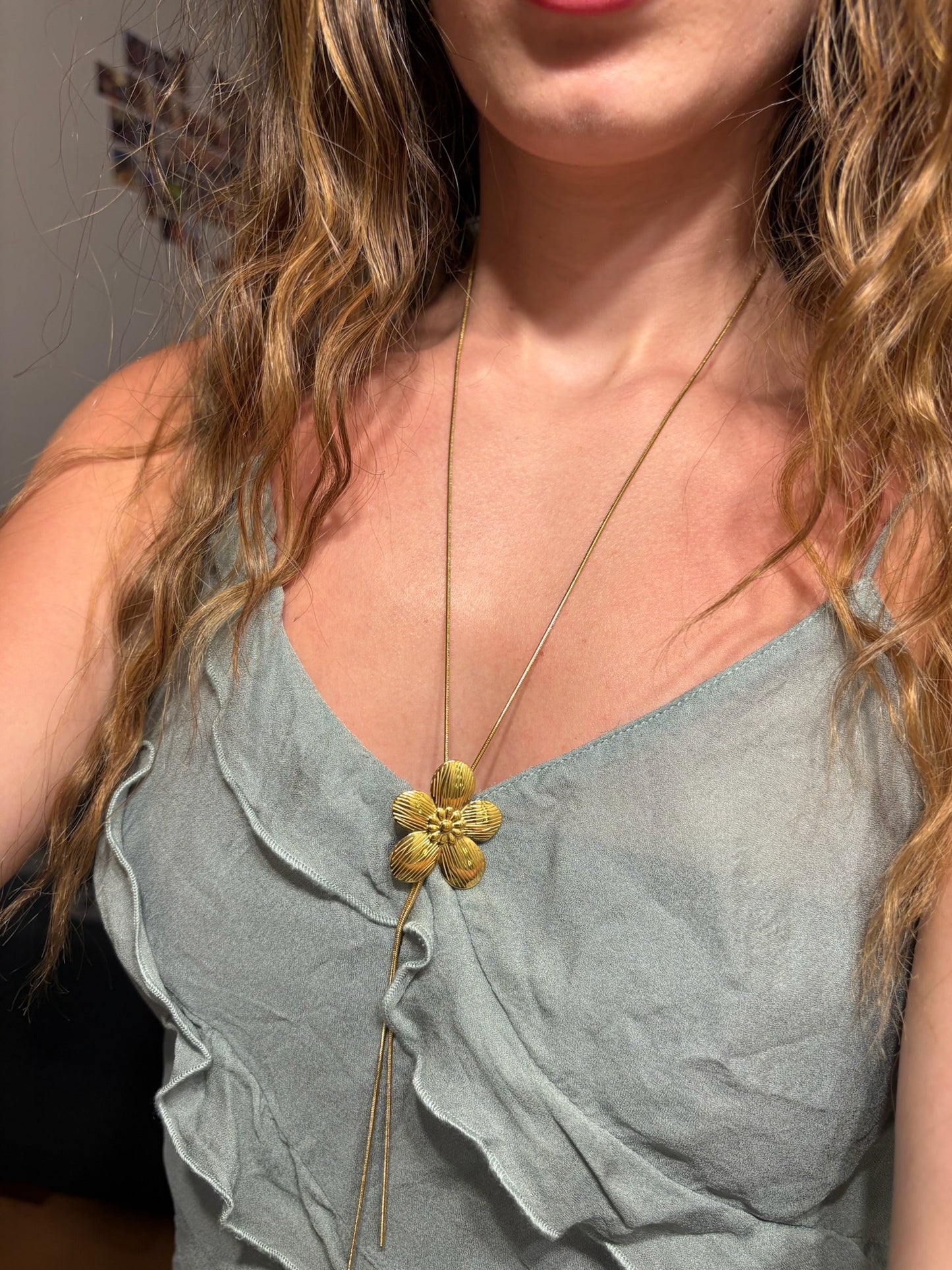 Statement Flower Choker -Stainless Steel