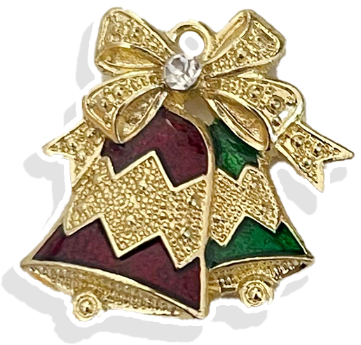 Christmas Bells- Gold Plated Charm