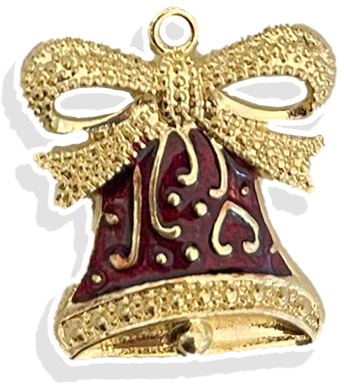 Prettiest Christmas Bell-Bow Charm- Gold Plated